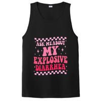 Ask Me About My Explosive Diarrhea Funny Poop Meme Groovy PosiCharge Competitor Tank