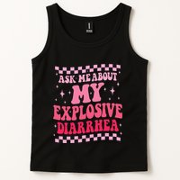 Ask Me About My Explosive Diarrhea Funny Poop Meme Groovy Tank Top