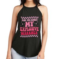 Ask Me About My Explosive Diarrhea Funny Poop Meme Groovy Women's Perfect Tri Rocker Tank