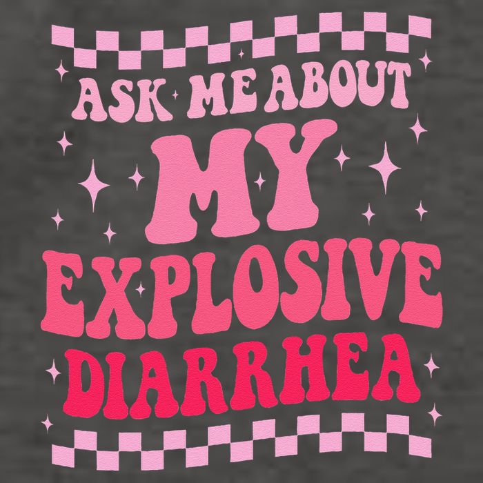 Ask Me About My Explosive Diarrhea Funny Poop Meme Groovy Vector Backpack
