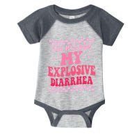 Ask Me About My Explosive Diarrhea Funny Poop Meme Groovy Infant Baby Jersey Bodysuit