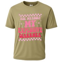 Ask Me About My Explosive Diarrhea Funny Poop Meme Groovy Performance Shirt
