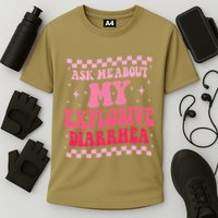 Ask Me About My Explosive Diarrhea Funny Poop Meme Groovy Performance Shirt