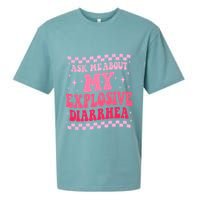 Ask Me About My Explosive Diarrhea Funny Poop Meme Groovy Sueded Cloud Jersey T-Shirt