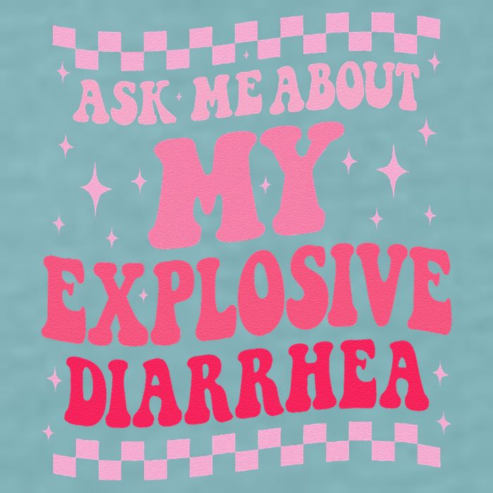 Ask Me About My Explosive Diarrhea Funny Poop Meme Groovy Sueded Cloud Jersey T-Shirt