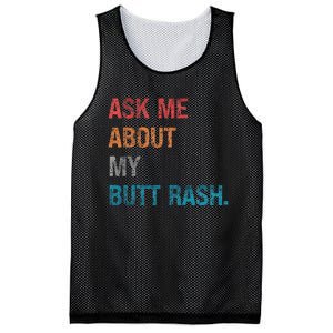 Ask Me About My Butt Rash Mesh Reversible Basketball Jersey Tank