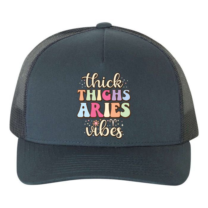 Aries March April Birthday Retro Astrology Aries Zodiac Sign Yupoong Adult 5-Panel Trucker Hat