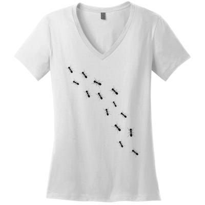Ant Marching Ants Insect Women Gift Women's V-Neck T-Shirt