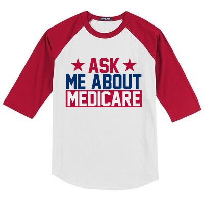 Ask Me About Medicare  We Finally Beat Medicare Joe Biden Kids Colorblock Raglan Jersey