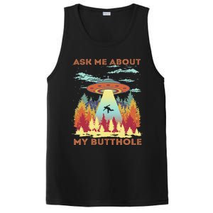 Ask Me About My Butthole Funny Alien Abduction PosiCharge Competitor Tank