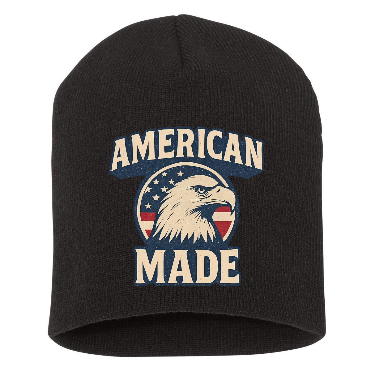 American Made Short Acrylic Beanie