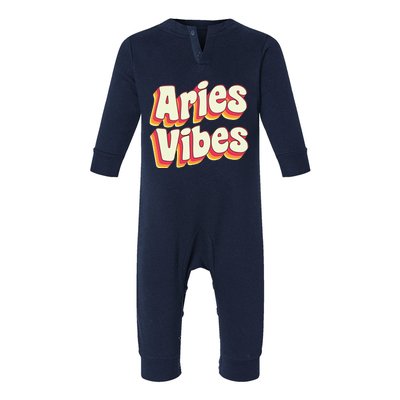 Aries March April Birthday Retro Astrology Aries Zodiac Sign Infant Fleece One Piece