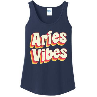 Aries March April Birthday Retro Astrology Aries Zodiac Sign Ladies Essential Tank