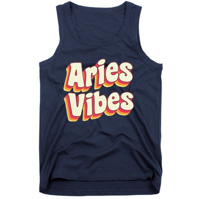 Aries March April Birthday Retro Astrology Aries Zodiac Sign Tank Top