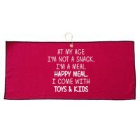 At My Age I'm Not A Snack I'm A Happy Meal Large Microfiber Waffle Golf Towel