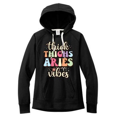 Aries March April Birthday Retro Astrology Aries Zodiac Sign Women's Fleece Hoodie