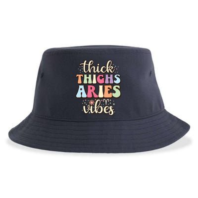 Aries March April Birthday Retro Astrology Aries Zodiac Sign Sustainable Bucket Hat