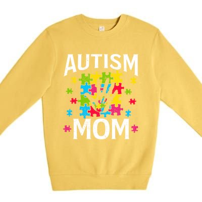 Autism Mom Autistic Quote Mother Mama Autism Awareness Gift Premium Crewneck Sweatshirt