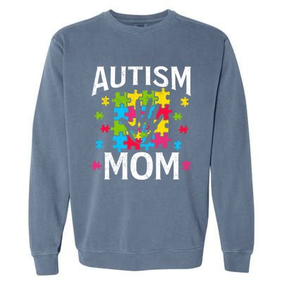 Autism Mom Autistic Quote Mother Mama Autism Awareness Gift Garment-Dyed Sweatshirt