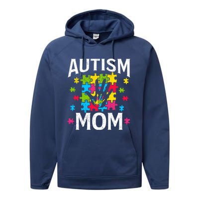 Autism Mom Autistic Quote Mother Mama Autism Awareness Gift Performance Fleece Hoodie