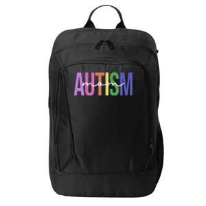 Autism Mom Awareness Colorful City Backpack