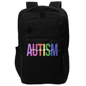 Autism Mom Awareness Colorful Impact Tech Backpack