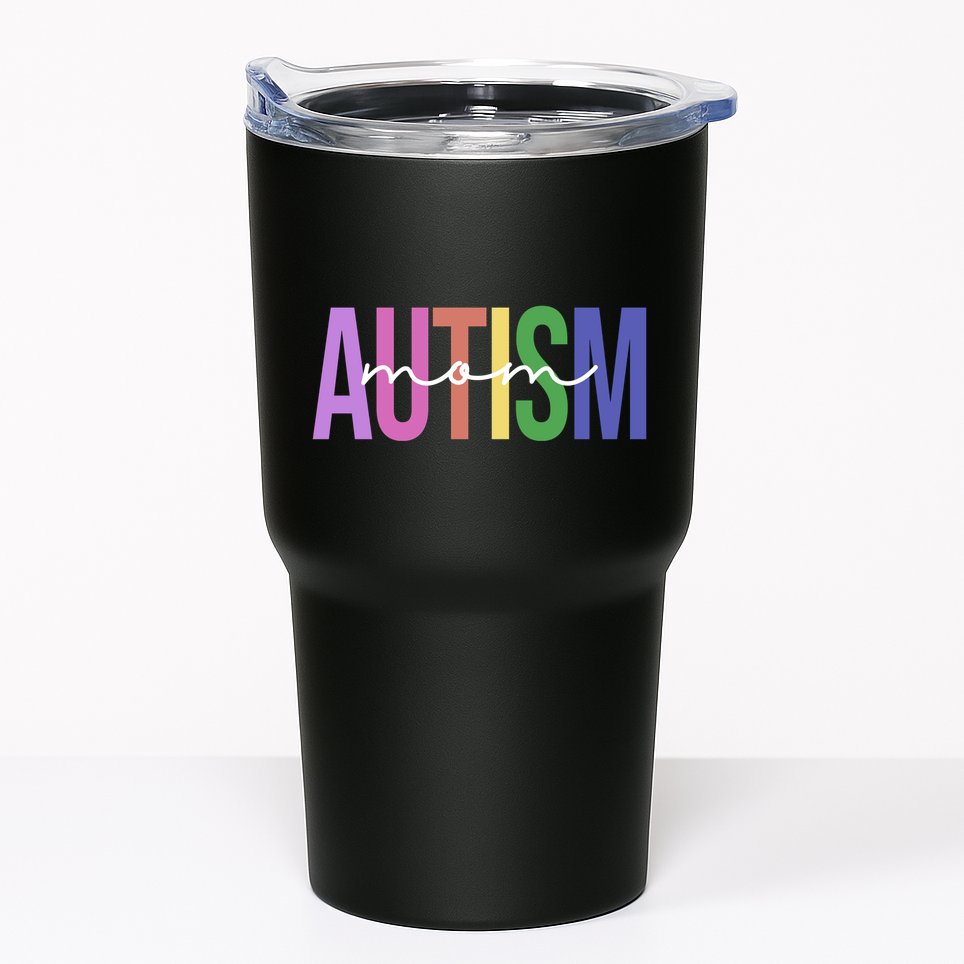Autism Mom Awareness Colorful Tumbler
