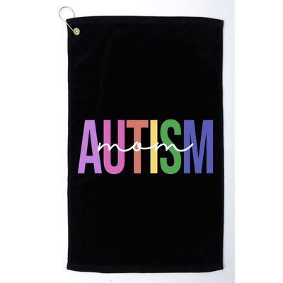 Autism Mom Awareness Colorful Golf Towel