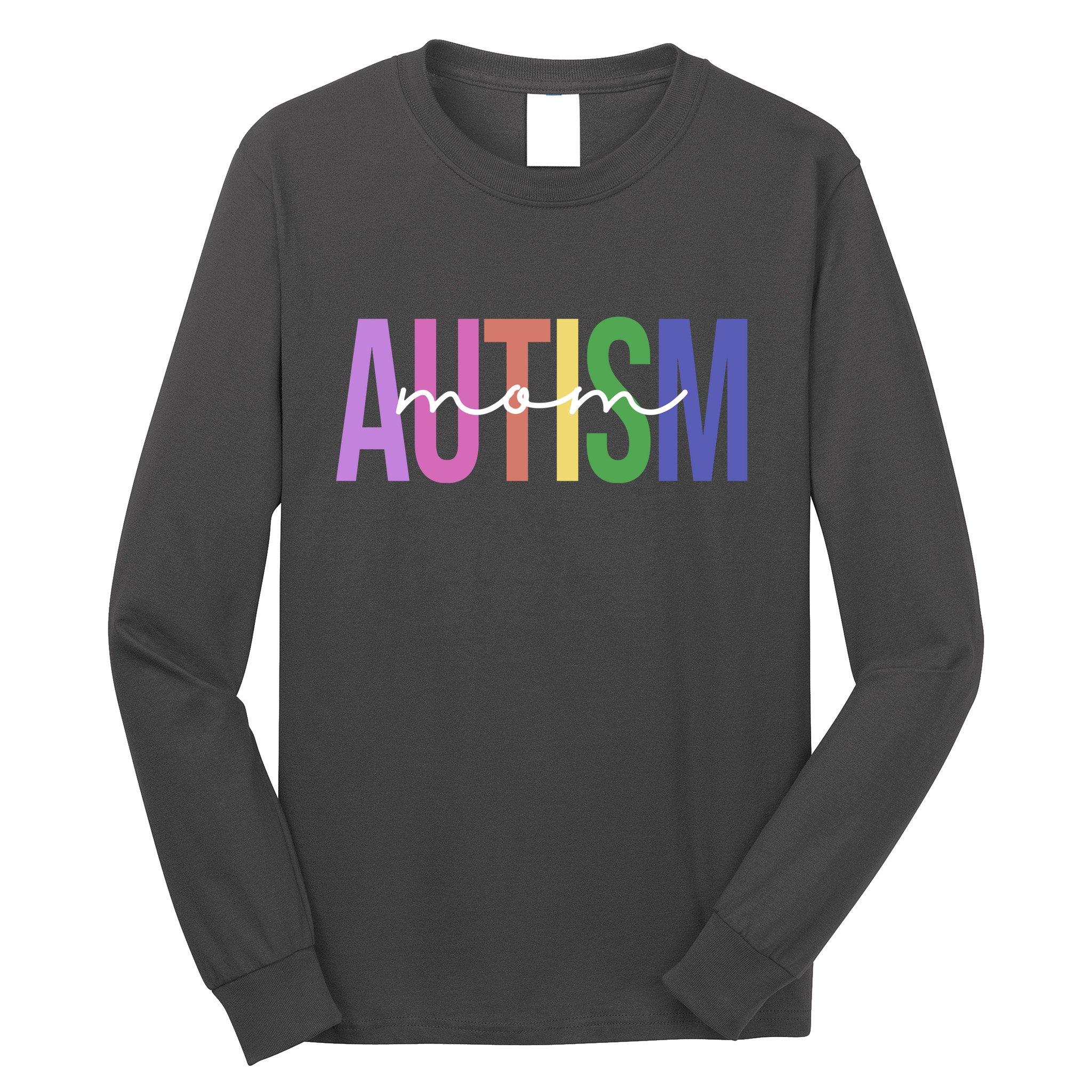 Autism Mom Awareness Colorful Long Sleeve Shirt