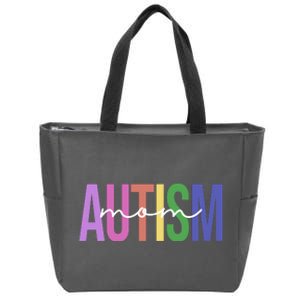 Autism Mom Awareness Colorful Zip Tote Bag