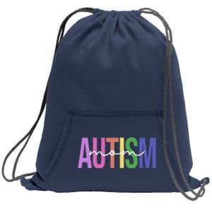 Autism Mom Awareness Colorful Sweatshirt Cinch Pack Bag