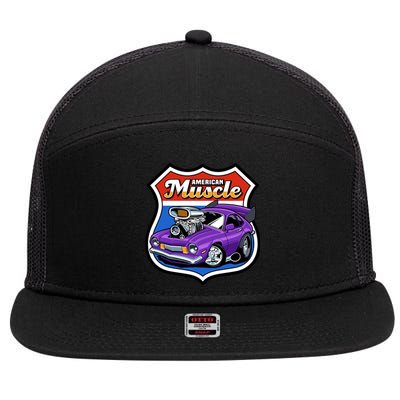 American Muscle 7 Panel Mesh Trucker Snapback Hat