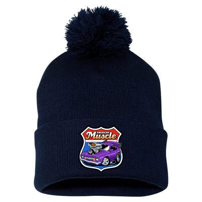 American Muscle Pom Pom 12in Knit Beanie