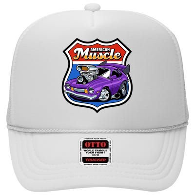 American Muscle High Crown Mesh Back Trucker Hat