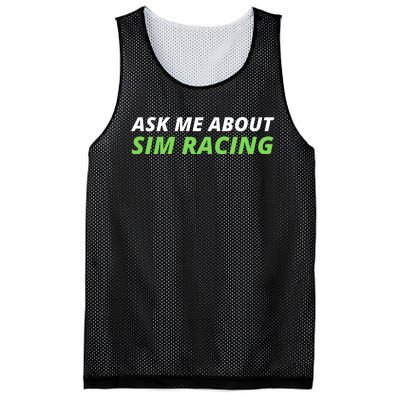 Ask Me About Sim Racing Funny Sim Racer Sim Racing Gamer Car Racing Sim Mesh Reversible Basketball Jersey Tank