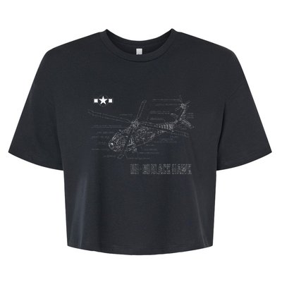 American Military Aircraft UH 60 Black Hawk Helicopter Bella+Canvas Jersey Crop Tee