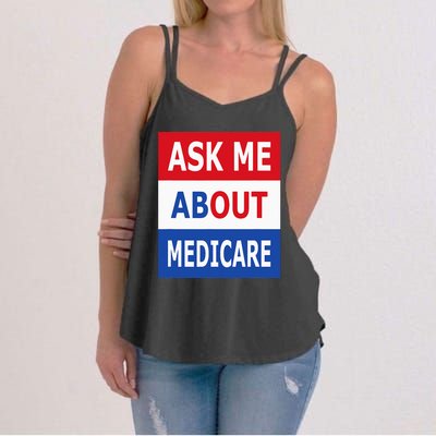 Ask Me About Medicare Insurance Agent Broker Women's Strappy Tank