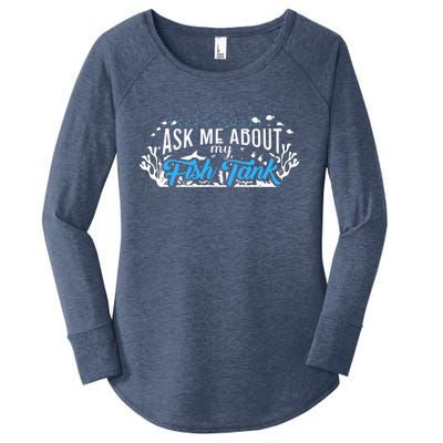 Ask Me About Fish Tank | Fishkeeping | Aquarium Women's Perfect Tri Tunic Long Sleeve Shirt