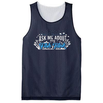 Ask Me About Fish Tank | Fishkeeping | Aquarium Mesh Reversible Basketball Jersey Tank