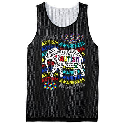 Autism Moms and Dads Elephant Autism Teacher Mesh Reversible Basketball Jersey Tank