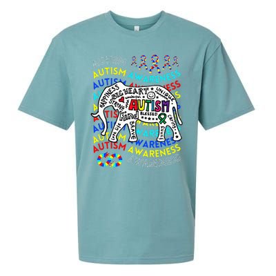 Autism Moms and Dads Elephant Autism Teacher Sueded Cloud Jersey T-Shirt