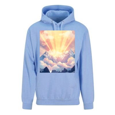 Artistic Mountain And Sunlight Nature Unisex Surf Hoodie