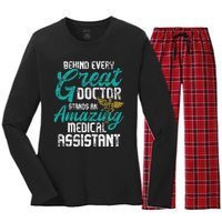 Amazing Medical Assistant Healthcare Worker Doctor Nurse Women's Long Sleeve Flannel Pajama Set 