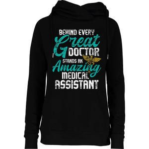 Amazing Medical Assistant Healthcare Worker Doctor Nurse Womens Funnel Neck Pullover Hood