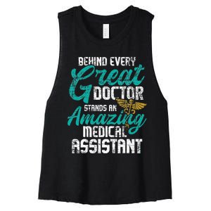 Amazing Medical Assistant Healthcare Worker Doctor Nurse Women's Racerback Cropped Tank