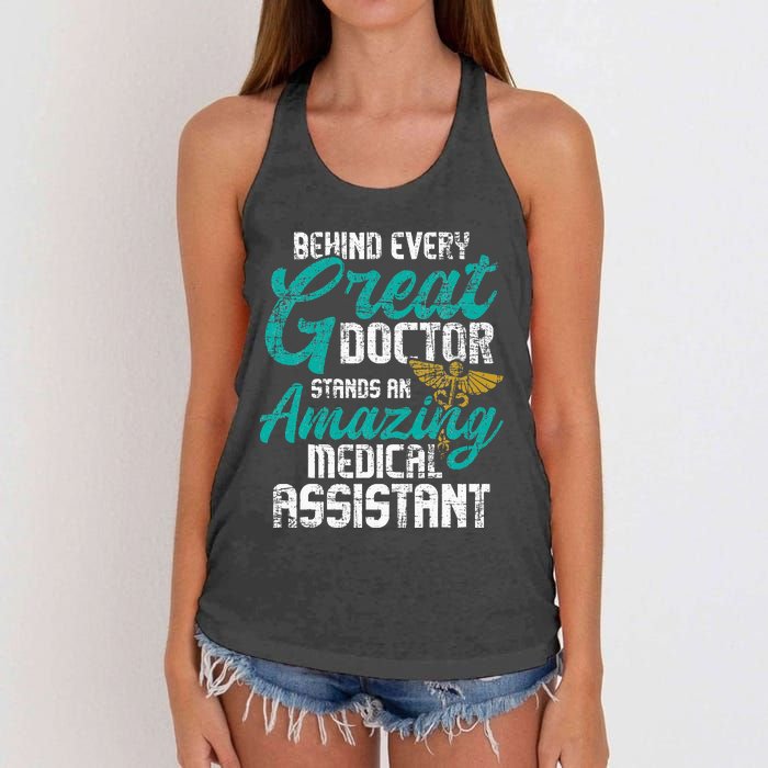 Amazing Medical Assistant Healthcare Worker Doctor Nurse Women's Knotted Racerback Tank