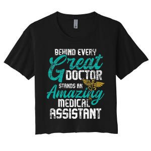 Amazing Medical Assistant Healthcare Worker Doctor Nurse Women's Crop Top Tee