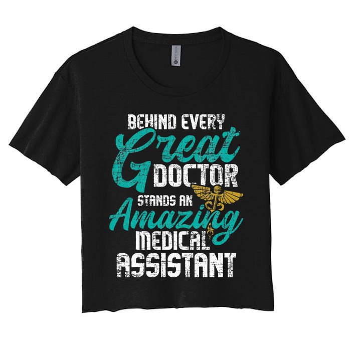 Amazing Medical Assistant Healthcare Worker Doctor Nurse Women's Crop Top Tee