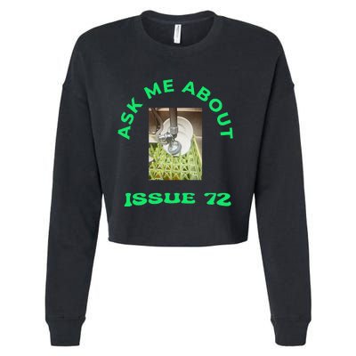 Ask Me About Issue 72 Inside Joke Restaurant Dishwasher Cropped Pullover Crew