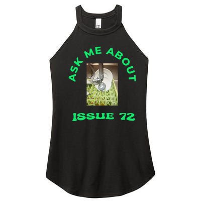 Ask Me About Issue 72 Inside Joke Restaurant Dishwasher Women’s Perfect Tri Rocker Tank